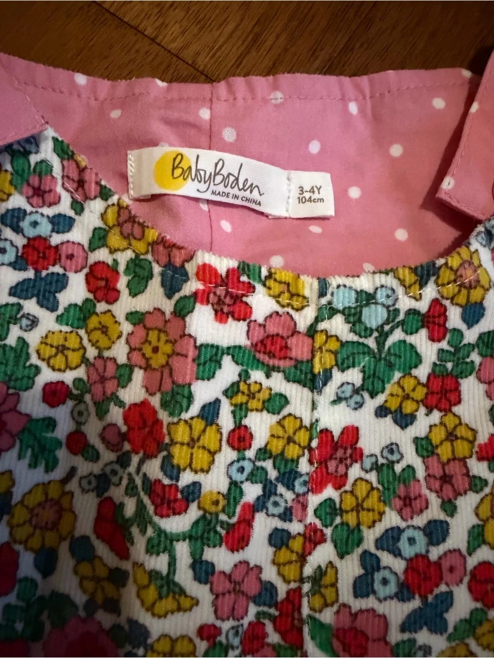 Baby Boden Floral Print Dungarees/Overalls